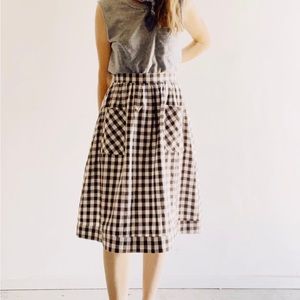 Hey Gang Gingham Pocket Skirt - NWOT